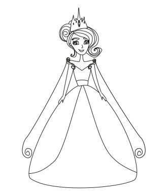 Güzel küçük prenses - boyama kitabı
