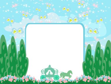 Taşıyıcı - güzel manzaralı soyut çerçeve