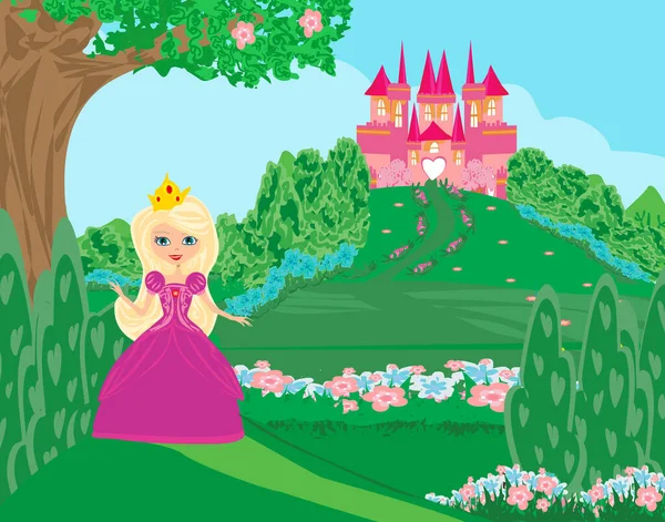 甜蜜的皇后前城堡 — 图库矢量图片