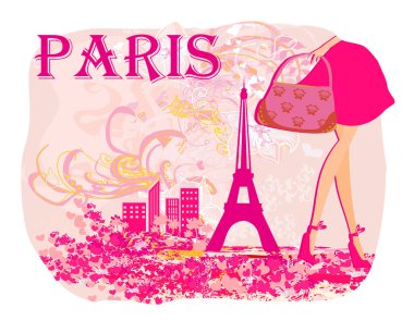 Paris 'te şık bir kadın alışverişi.