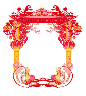 Japon koi klasik çerçevesi.