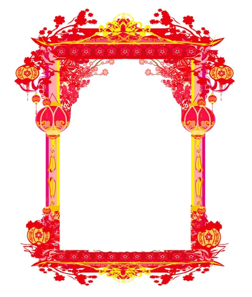 Oriental Bonne Carte Nouvel Chinois — Image vectorielle