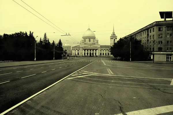 Kursk Plaza Roja Catedral Znamensky Rusia — Foto de Stock