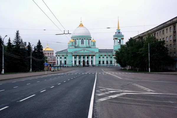 Kursk Plaza Roja Catedral Znamensky Rusia — Foto de Stock