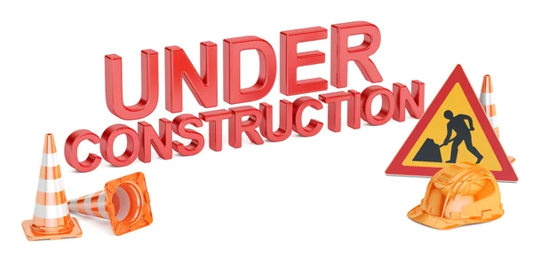 Under construction concept, 3D rendering — Stock Photo, Image