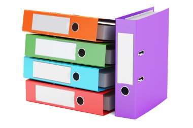 renkli halka binders, 3d işleme yığını