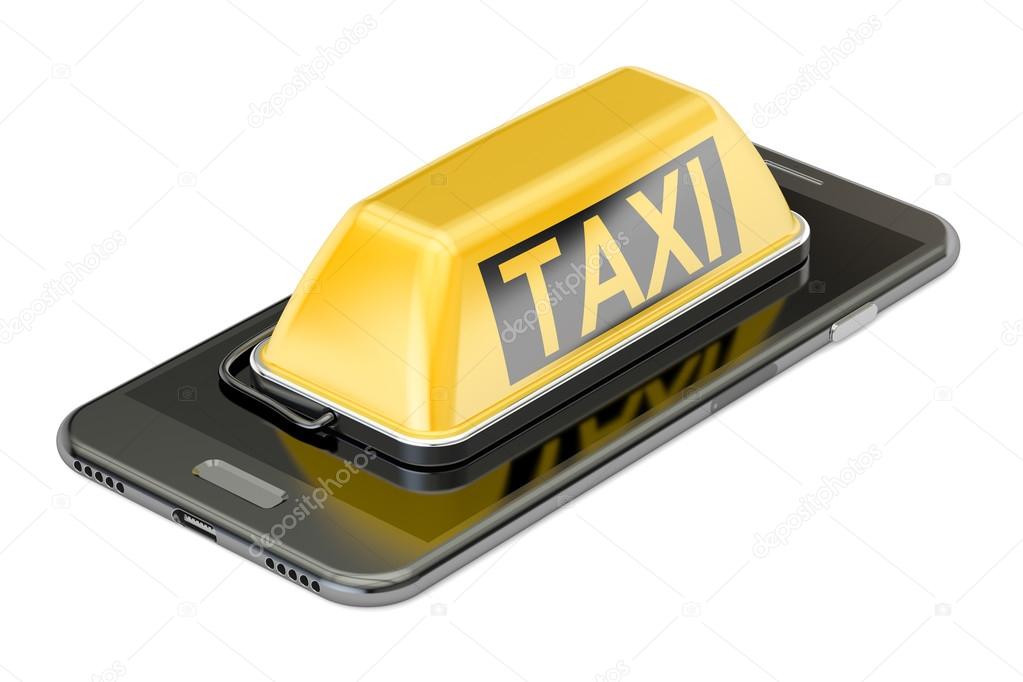taxi service concept, 3D rendering