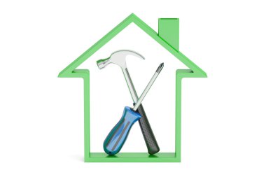 onarım hizmet anlayışı. 3D render