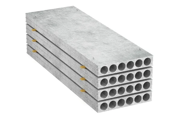 Pilha de laje de concreto, renderização 3D — Fotografia de Stock