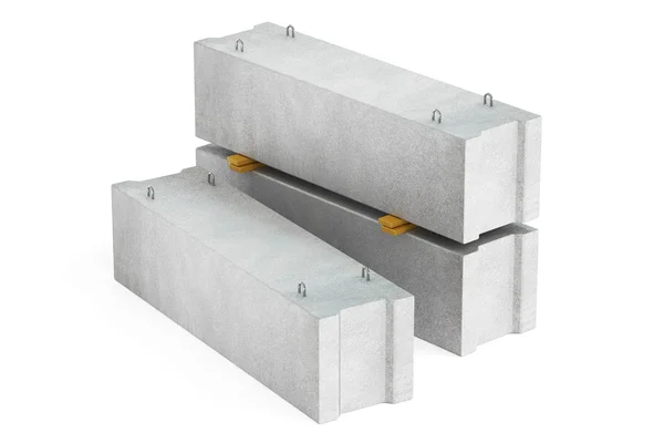 Alapjai beton blokkok, 3d visszaadás köteg — Stock Fotó