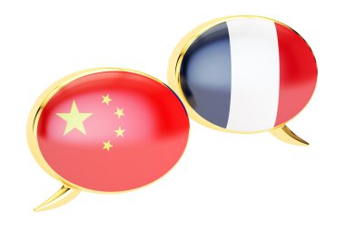 Çince Fransızca konuşma kavramı, 3d render
