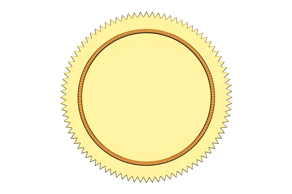 Pegatina círculo de oro, 3D renderizado —  Fotos de Stock