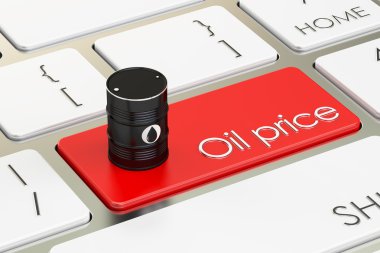 petrol fiyatı kavramı klavye düğmesini, 3d render
