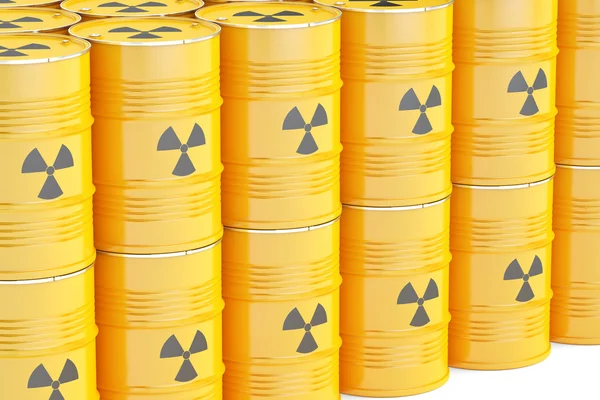 varil radyoaktif atık, 3d render ile