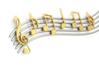 Müzik notlar, 3d render