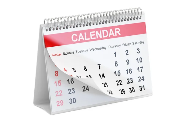 Desk Calendar, 3D rendering — Stock Photo, Image