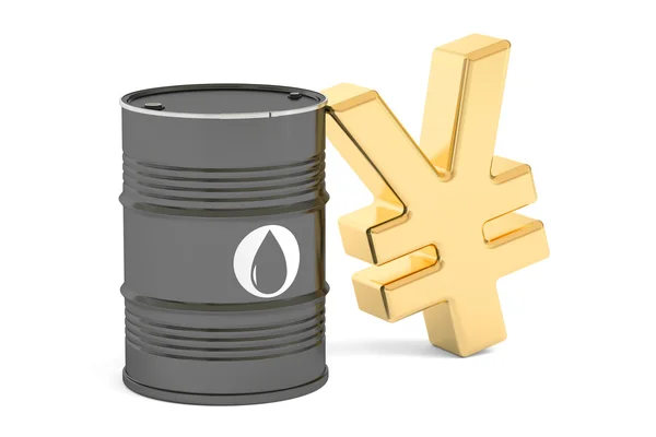石油バレルと元のシンボル、3 d レンダリング — ストック写真