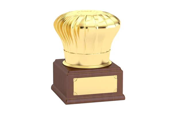 Best Chef Golden Award, 3D rendering — Stock Photo, Image