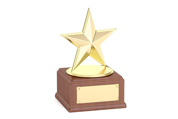 Golden Star Award, 3D rendering — Stock Photo, Image