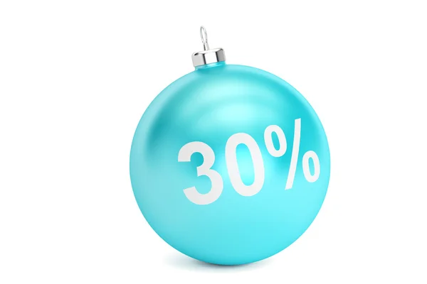 Christmas Sale 30% concept, 3D rendering — Stock fotografie