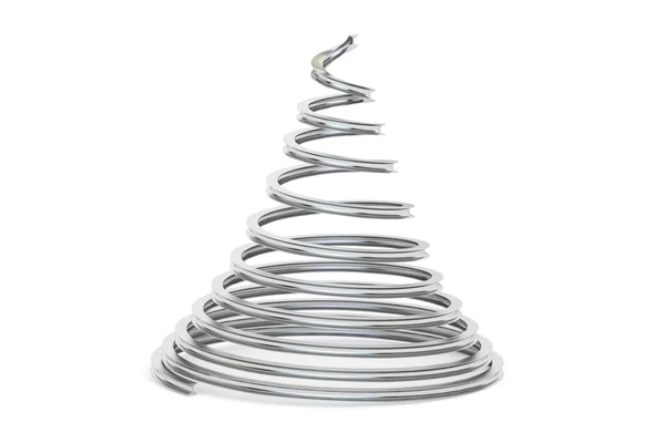 Metallic Christmas Tree, 3D rendering — Stock Photo, Image