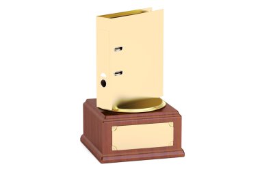 Altın klasör Ödülü kavramı, 3d render