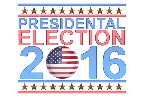 Концепція виборів 2016 року США, 3D рендеринг — стокове фото