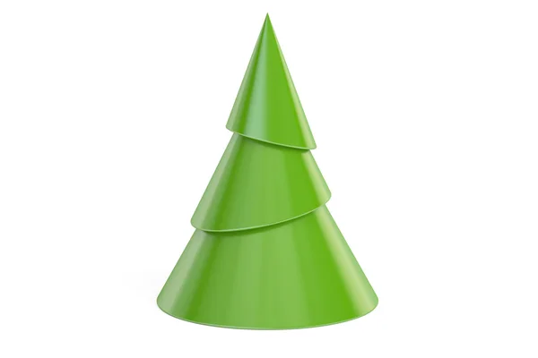 Abstract Green Christmas Tree, 3D rendering — Stock fotografie