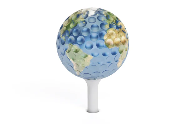 Conceito de golfe, renderização 3D — Fotografia de Stock