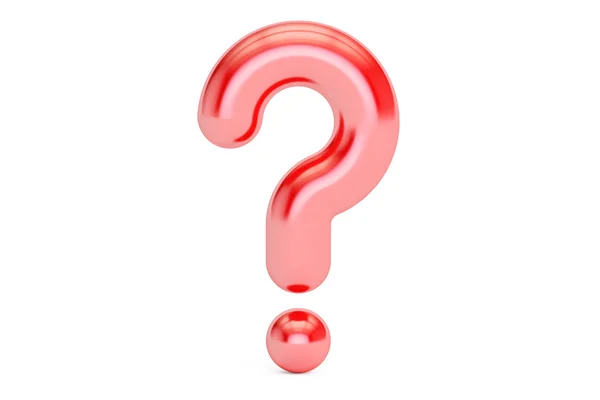 Red question mark, 3D rendering — Stock Photo, Image