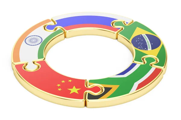 Concepto de cumbre BRICS, representación 3D — Foto de Stock