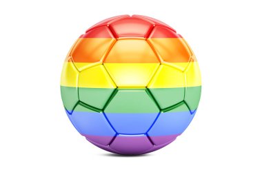 Gökkuşağı bayrağı, 3d render futbol topu