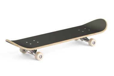 siyah kaykay, 3d render