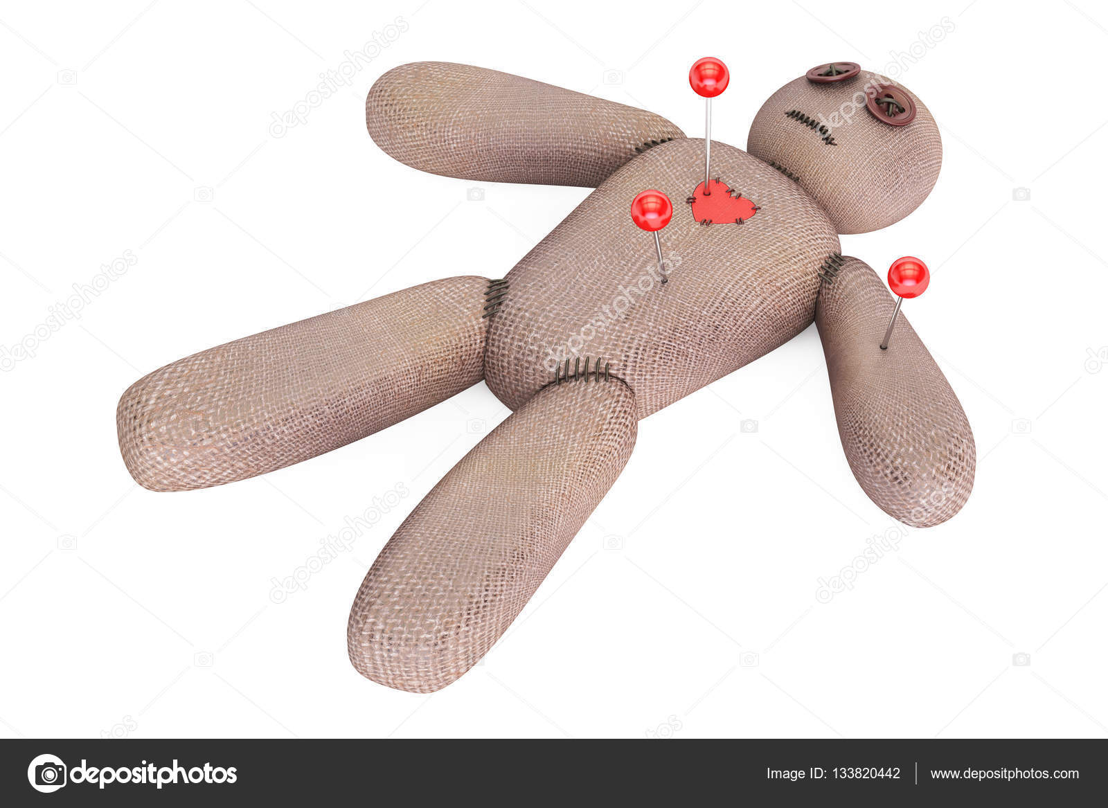 voodoo doll with needles