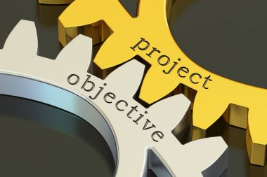 Proje objektif konsepti üzerine çark, 3d render