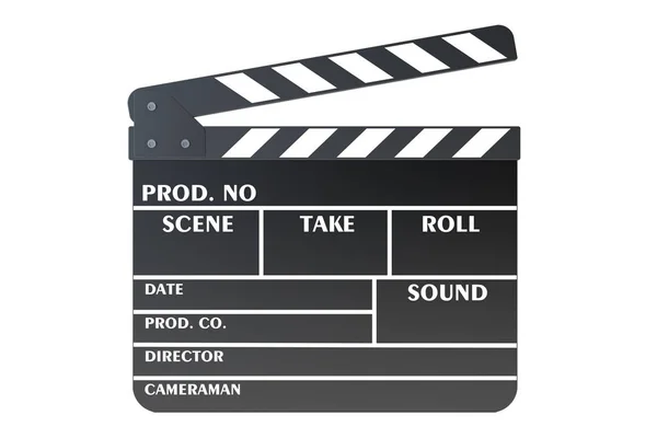 Clapperboard, 3D rendering — Stock Photo, Image