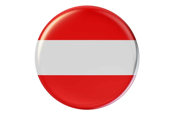 Badge met de vlag van Oostenrijk, 3D-rendering — Stockfoto