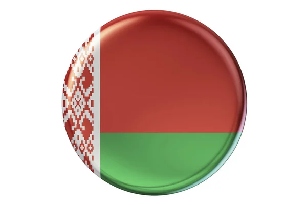 Distintivo con bandiera della Bielorussia, rendering 3D — Foto Stock