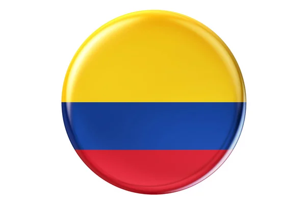 3 d レンダリング、コロンビアの旗とバッジします。 — ストック写真