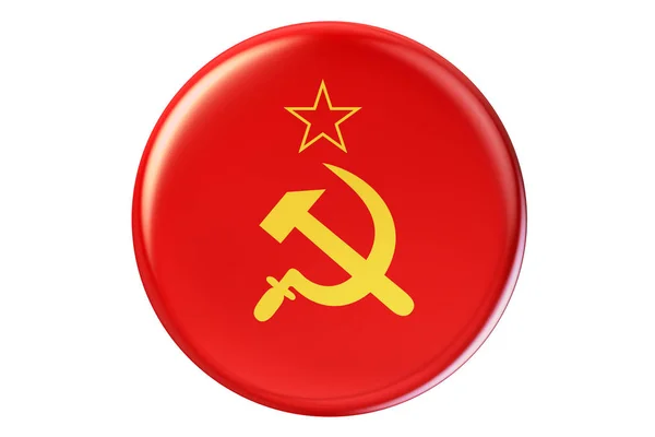 Insignia con bandera de la URSS, representación 3D — Foto de Stock