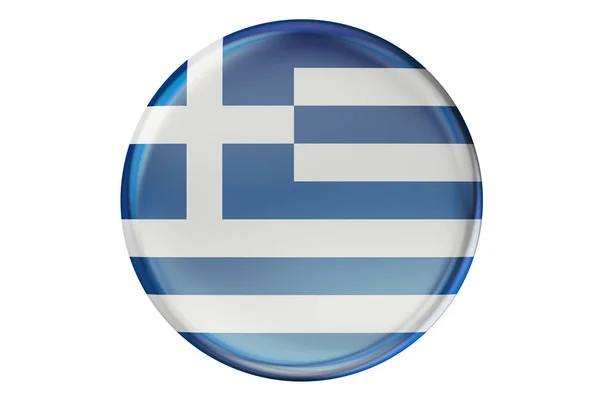 Значок с флагом Греции, 3D рендеринг — стоковое фото