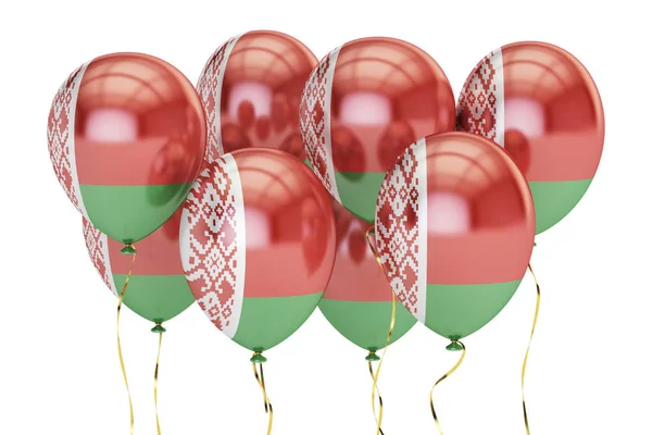 Balloons with flag of Belarus, holiday concept. 3D rendering — Stock Photo, Image