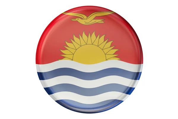 Badge met vlag van Kiribati, 3D-rendering — Stockfoto