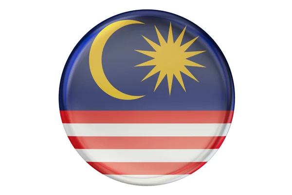 Badge with flag of Malaysia, 3D rendering — Stock Photo, Image