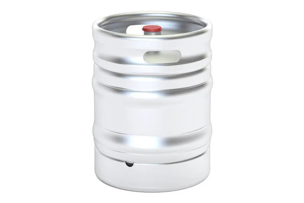 Cerveja barril metálico, renderização 3D — Fotografia de Stock