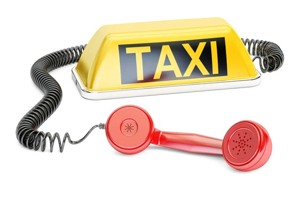 Taxi služby koncept. 3D vykreslování — Stock fotografie