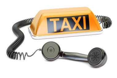 taksi hizmet anlayışı, 3d render