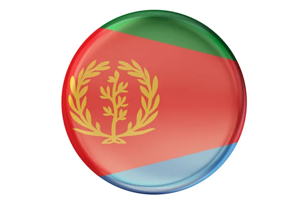 Бейдж з прапор Еритреї, 3d-рендерінг — стокове фото