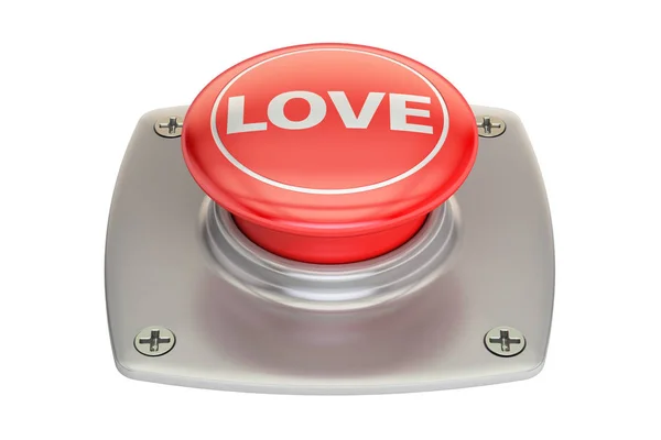 Love Red Button, 3D rendering — Stock Photo, Image