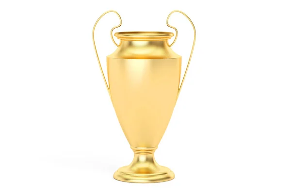 Gouden trofee cup award, 3D-rendering — Stockfoto